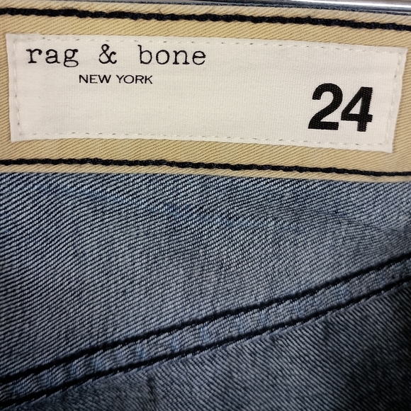 NWT Rag & Bone Maya High Rise Ankle Straight  Jean in Metallic Indigo $355 💙 24 - Picture 13 of 16